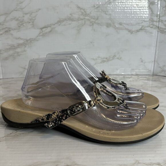 Vionic Karina Slip On Leather Slide Sandals Womens Size 10 - Picture 4 of 9